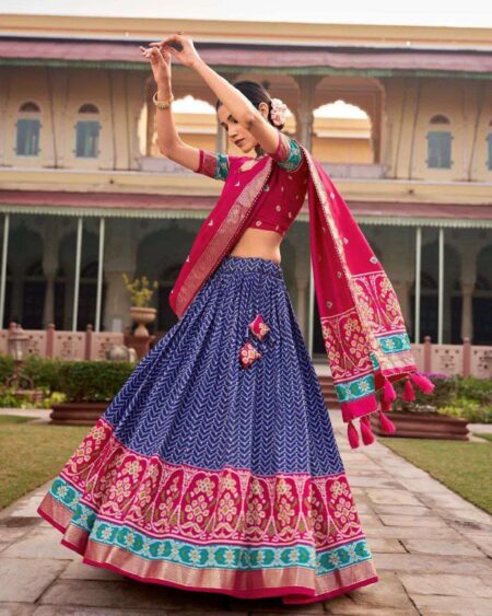 Beautiful Women's Traditional Printed Lehenga Choli Set with Embroidered Dupatta